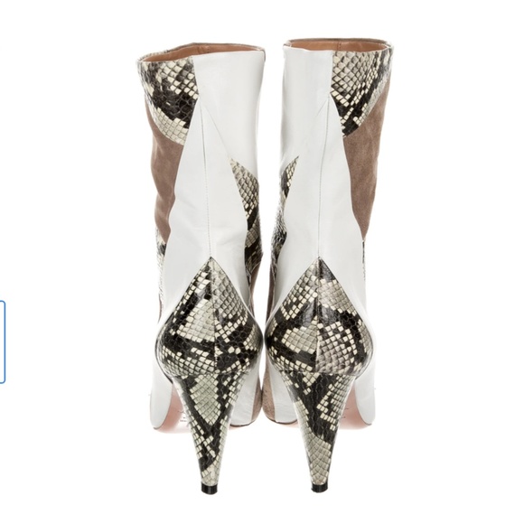 AQUAZZURA Embossed Snakeskin Leather Boots - Picture 3 of 4